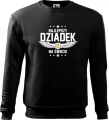 Bluza dla dziadka z nadrukiem Najlepszy dziadek na świecie  skrzydła prezent na dzień dziadka kolor czarny