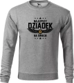 Bluza dla dziadka z nadrukiem Najlepszy dziadek na świecie  skrzydła prezent na dzień dziadka kolor szary