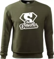 Bluza dla dziadka z nadrukiem Super Dziadek Superman prezent na dzień dziadka kolor militarny