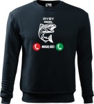 Bluza dla wędkarza z zabawnym nadrukiem. Ryby dzwonią muszę iść!
