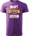 AnyConv.com__Niby nie ma Ideałów a jednak męska koszulka prezent na walentynki dzień chłopaka urodziny fiolet.webp