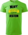 AnyConv.com__Niby nie ma Ideałów a jednak męska koszulka prezent na walentynki dzień chłopaka urodziny green apple.webp