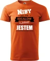 AnyConv.com__Niby nie ma Ideałów a jednak męska koszulka prezent na walentynki dzień chłopaka urodziny pomarańcz.webp