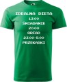 Koszulka dla informatyka ze śmiesznym nadrukiem Idealna dieta kolor zielony