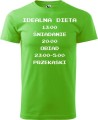 Koszulka dla informatyka ze śmiesznym nadrukiem Idealna dieta kolor green apple