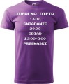 Koszulka dla informatyka ze śmiesznym nadrukiem Idealna dieta kolor fioletowy