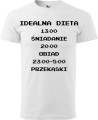 Koszulka dla informatyka ze śmiesznym nadrukiem Idealna dieta kolor biały