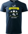 Koszulka dla programisty CODE doskonały prezent dla informatyka 100% bawełny kolor koszulki granatowy