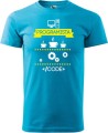 Koszulka dla programisty CODE doskonały prezent dla informatyka 100% bawełny kolor koszulki turkusowy