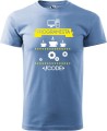 Koszulka dla programisty CODE doskonały prezent dla informatyka 100% bawełny kolor koszulki błękitny