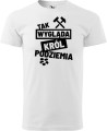 Koszulka górnika z nadrukiem Tak Wygląda Król Podziemia Kolor biały