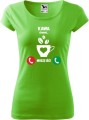 Koszulka kawa dzwoni musze iść prezent dla smakosza kawy kolor green apple