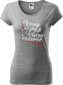 Koszulka Damska PURE Wino nie pyta wino rozumie