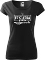 prezent dla fryzjerki koszulka dla fryzjerki z nadrukiem kolor czarny