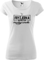 prezent dla fryzjerki koszulka dla fryzjerki z nadrukiem kolor biały
