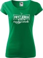 prezent dla fryzjerki koszulka dla fryzjerki z nadrukiem kolor zieleń trawy