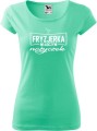 prezent dla fryzjerki koszulka dla fryzjerki z nadrukiem kolor miętowy