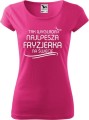 Prezent dla fryzjerki koszulka dla fryzjerki z nadrukiem Tak Wygląda Najlepsza Fryzjerka Na Świecie kolor malinowy