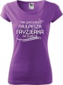 Prezent dla fryzjerki koszulka dla fryzjerki z nadrukiem Tak Wygląda Najlepsza Fryzjerka Na Świecie kolor fioletowy