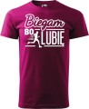 Koszulka dla biegacza z nadrukiem Biegam Bo Lubię kolor malinowy
