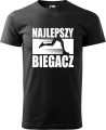 Koszulka dla biegacza na prezent z nadrukiem Najlepszy Biegacz kolor czarny