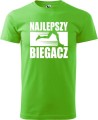 Koszulka dla biegacza na prezent z nadrukiem Najlepszy Biegacz kolor green apple