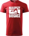 Koszulka dla biegacza na prezent z nadrukiem Najlepszy Biegacz kolor czerwony