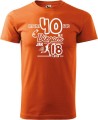 Koszulka na 40 urodziny dla biegacza mam 40 lat ale biegam jak 18 latek kolor pomarańczowy