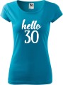 Hello 30 damska koszulka pure allekoszulki turkus.jpg