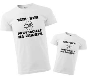 Zestaw koszulek na dzień ojca "Tata Syn Przyjaciele na zawsze"