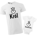 Zestaw koszulka i body "Król Księżniczka"