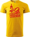 Koszulka 40 urodziny męska z nadrukiem Sparta Człowiek Legenda kolor żółty