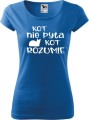 Koszulka dla kociary z nadrukiem kot nie pyta kot rozumie kolor lazurowy