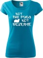 Koszulka dla kociary z nadrukiem kot nie pyta kot rozumie kolor turkusowy