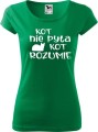Koszulka dla kociary z nadrukiem kot nie pyta kot rozumie kolor zieleń trawy