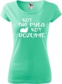 Koszulka dla kociary z nadrukiem kot nie pyta kot rozumie kolor miętowy