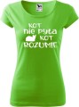 Koszulka dla kociary z nadrukiem kot nie pyta kot rozumie kolor green apple