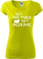 Koszulka dla kociary z nadrukiem kot nie pyta kot rozumie kolor limonka
