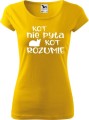 Koszulka dla kociary z nadrukiem kot nie pyta kot rozumie kolor zółty