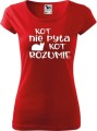 Koszulka dla kociary z nadrukiem kot nie pyta kot rozumie kolor czerwony