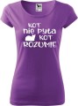 Koszulka dla kociary z nadrukiem kot nie pyta kot rozumie kolor fioletowy