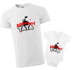 Zestaw na dzień taty koszulka i body dla syna "Bombowy Tata Bombowy Syn"