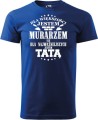 Koszulka męska Dla większości jestem murarzem ale dla najważniejszych jestem tatą, prezent dla murarza na dzień taty, aradena kolor chaber