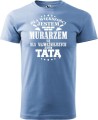 Koszulka męska Dla większości jestem murarzem ale dla najważniejszych jestem tatą, prezent dla murarza na dzień taty, aradena kolor błękit