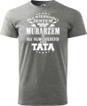 Koszulka męska Dla większości jestem murarzem ale dla najważniejszych jestem tatą, prezent dla murarza na dzień taty, aradena kolor szary
