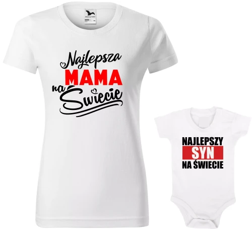 Zestaw Najlepsza Mama Syn na świecie Dzień Mamy AlleKoszulki (1).webp
