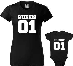 Zestaw koszulka i body "Queen Prince"