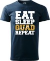 Koszulka na quada z nadrukiem Eat Sleep Quad Repeat prezent kolor granatowy