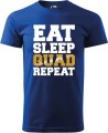 Koszulka na quada z nadrukiem Eat Sleep Quad Repeat prezent kolor chabrowy