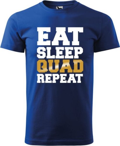 Koszulka na quada z nadrukiem Eat Sleep Quad Repeat prezent kolor chabrowy